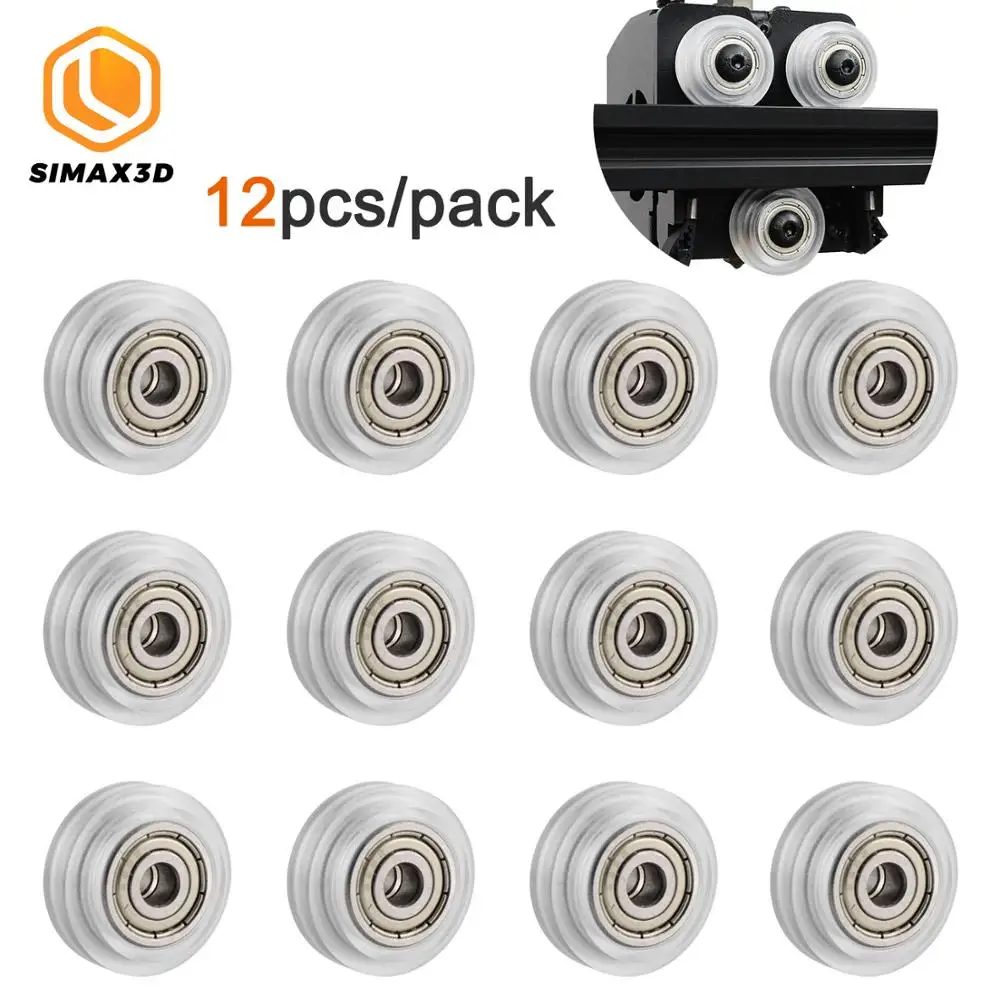 

SIMAX3D 3D Printer Clear Polycarbonate Wheel Plastic V-Slot POM Pulley 625zz Linear Bearing for Creality CR-10 S5 Ender 3/3 Pro