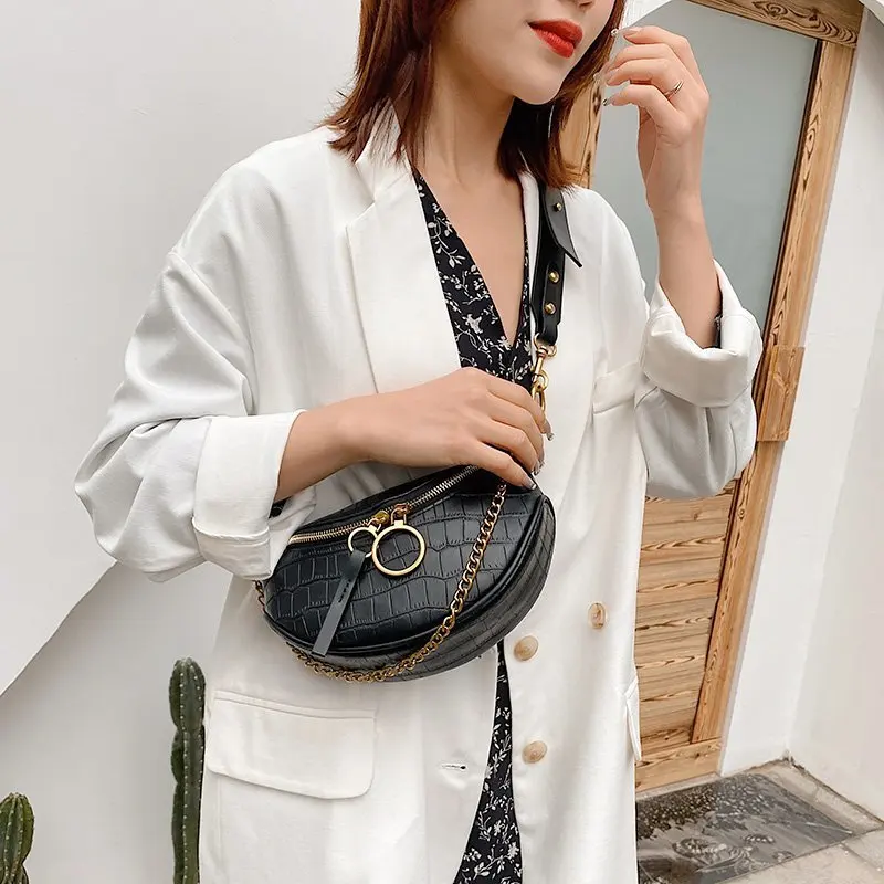 

Fashion Quality PU Leather Crossbody Bags For Women 2021 Chain Small Shoulder Simple Bag Lady Travel Handbags and Purses