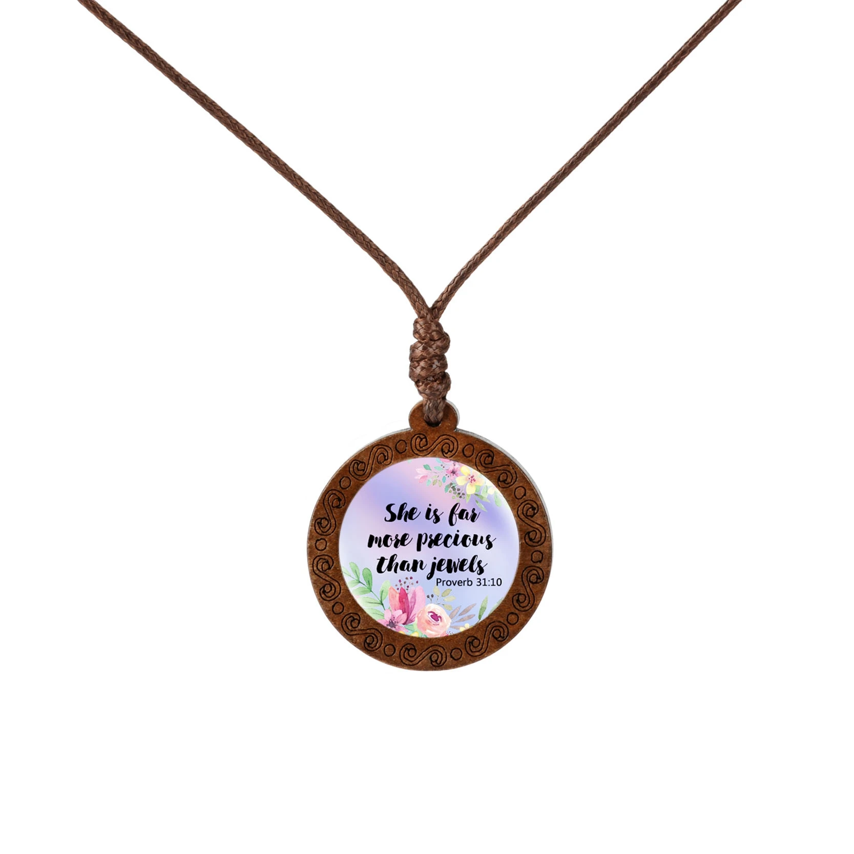 Модный Библейский стих деревянный стеклянный кабошон для кулона ожерелья женщин