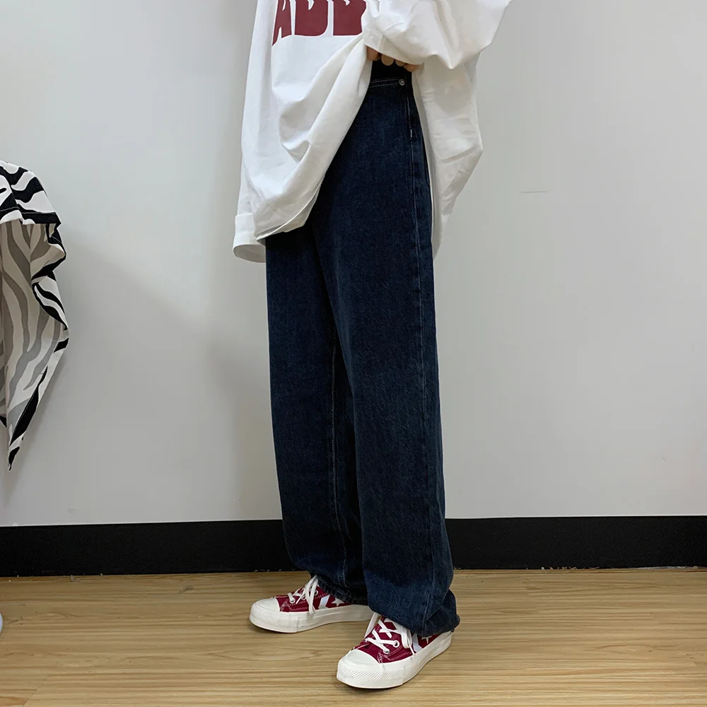 Джинсы женские универсальные корейские свободные прямые повседневные брюки на