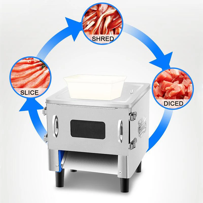 Электрическая ломтерезка для мяса Коммерческая полностью автоматическая машина
