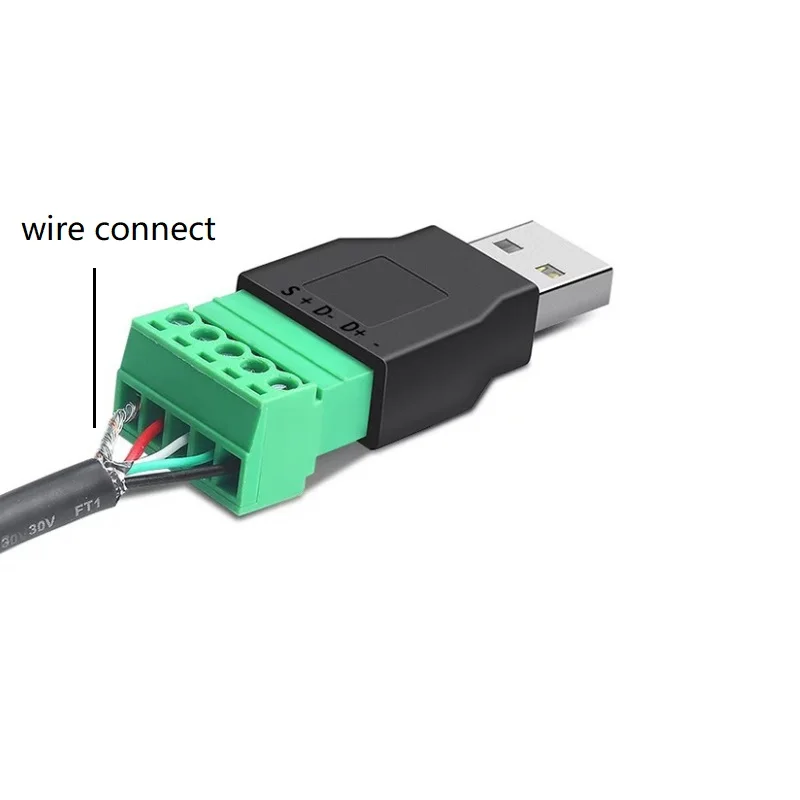 5 шт./лот USB папа к винту 5pin разъем или гнездо клеммные разъемы|Соединители| |