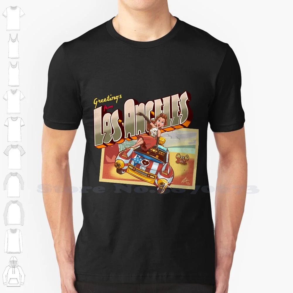 

Greetings From L.A Custom Funny Hot Sale Tshirt Kart Anime Cute Games Gaming Kart Los Ange Ine Videogames Vintage