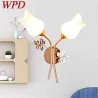 wpd wall lamps contemporary creative led sconces lights flower shape indoor for home bedroom
