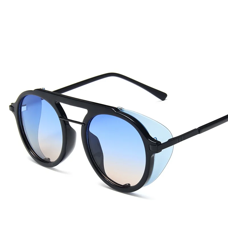 

Steampunk Women Sunglasses Luxury Designer Gafas De Sol Round Oculos Men Fashion Shades Vintage Retro Glasses 2021 Drive Goggles