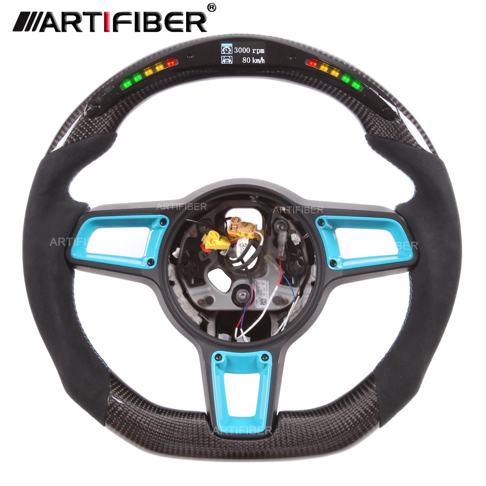 

LED Steering Wheel for Porsche 911 Cayenne Macan Panamera Taycan Boxster Cayman Spyder Tycan Panamera GTS