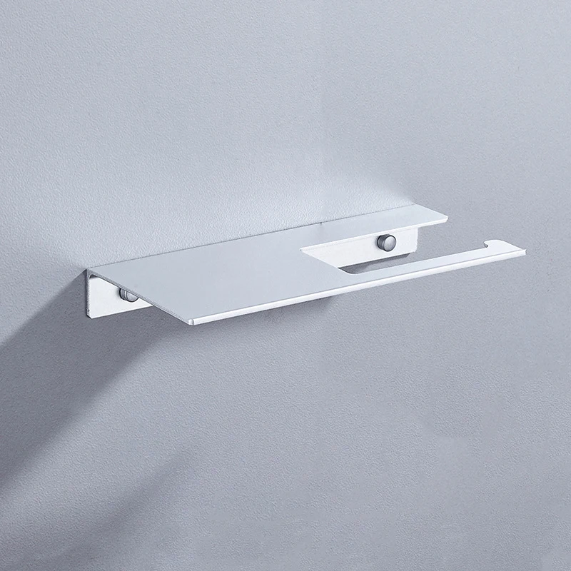 Black White Silver Toilet Tissue Roll Paper Holder Bathroom Shelve Storage Towel Rack Wall Mounted Kitchen Basket Accessories |