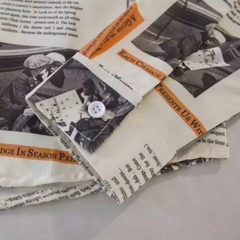 

Men Shirts Printed Large Size Loose Japanese Style Ulzzang Chic Harajku Mens Retro Male Breathable Long Sleeved Leisure Blouse