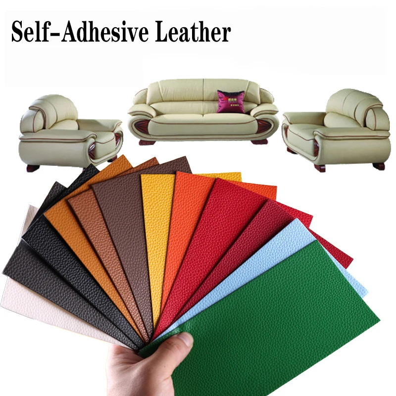 

15 Colors Self-Adhesive Leather Patch Stickers PU Fabric Leather Repair Patches Stick On Car Seats Bags Sofas Jackets