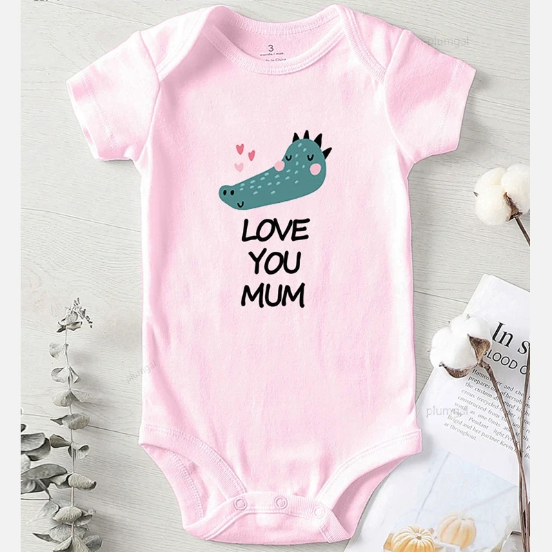 Носки для новорожденных детские вещи с мультипликационным принтом Я люблю маму