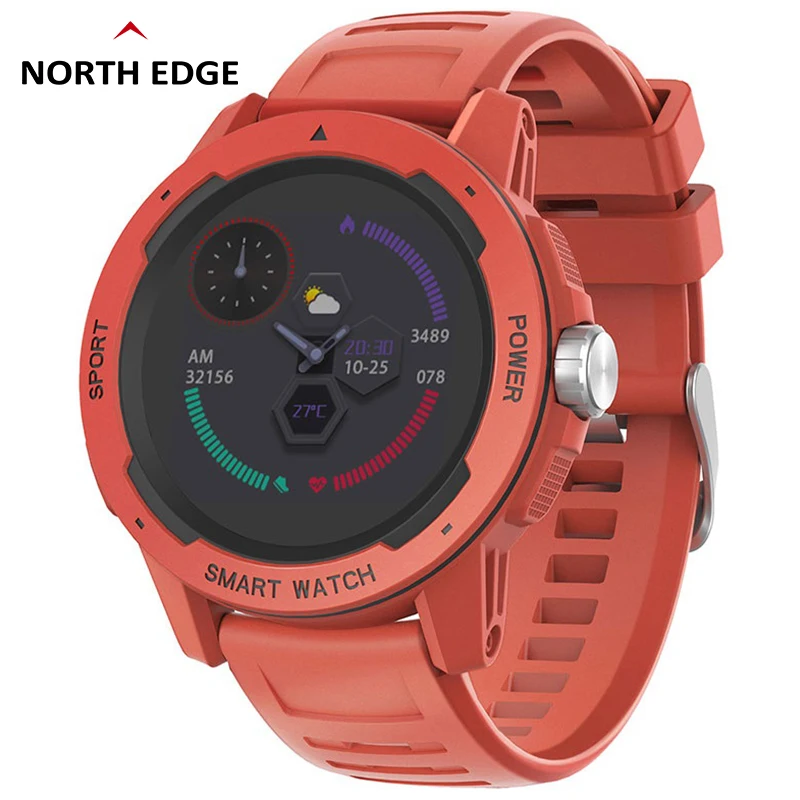 NORTH EDGE Men's Smart Watch Heart Rate, Blood Pressure and Oxygen Monitoring Multi-function Ladies Sports Watch for Android ISO