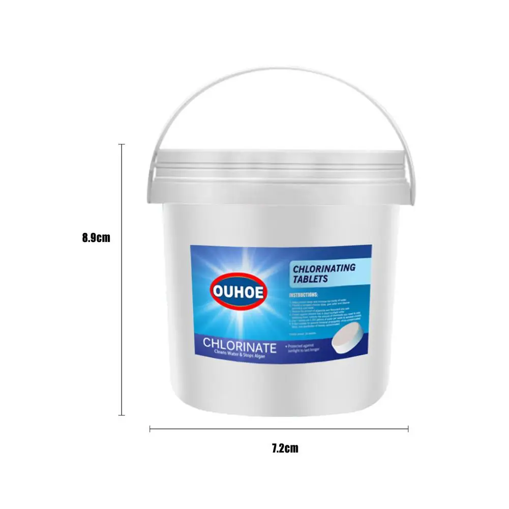 

300PCS Pool Cleaning Effervescent Chlorine Tablets Cage Disinfectant Swimming Pool Clarifier Multifunctional Cleaning Tool