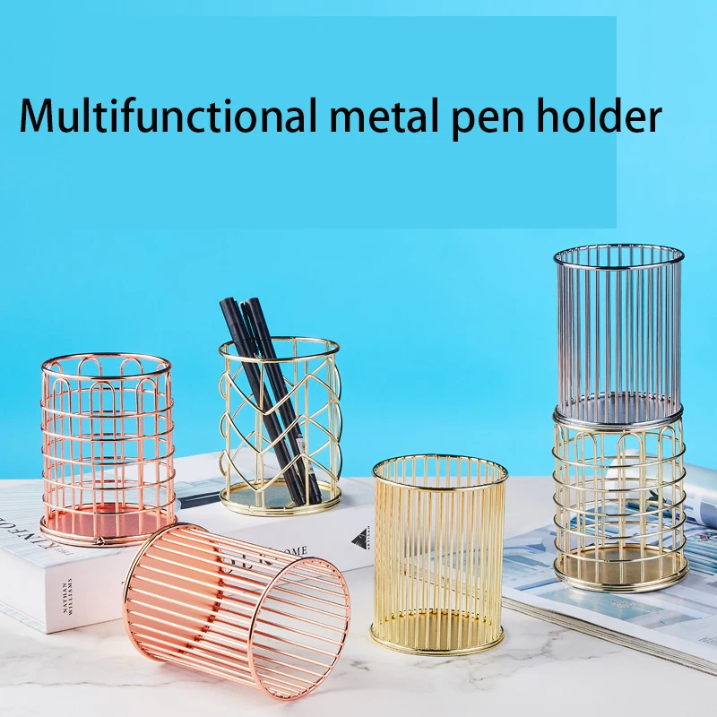 

2PCS/LOT Hollow Pen Pencil Pot Holder Desktop Pen Container Office School Storage Case Desk Pen Organizer Makeup Brushes Storage