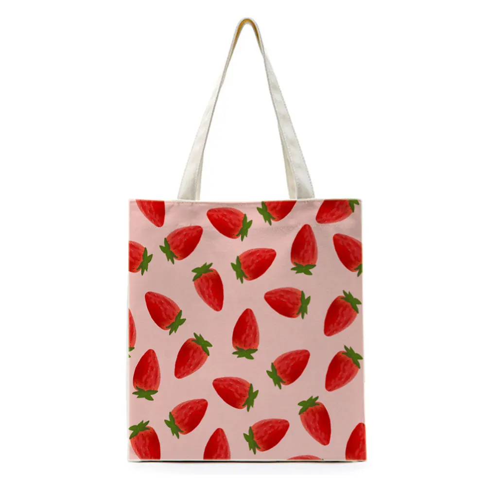 Original Blueberry fruits custom canvas tote shopping advertising gifts logo cute women handabg market bag eco kawai girls | Багаж и сумки