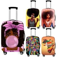 afro root girl print luggage cover travel accessories american africa ladies suitcase protective covers trolley case cover