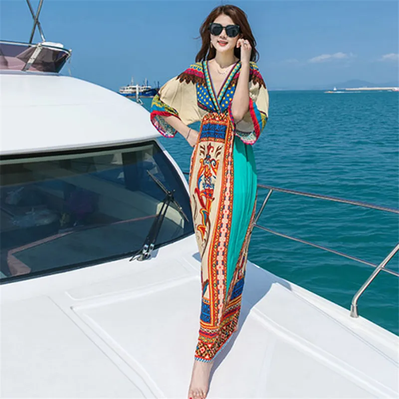Тайское пляжное платье летнее женское праздничное для отдыха на море остров в