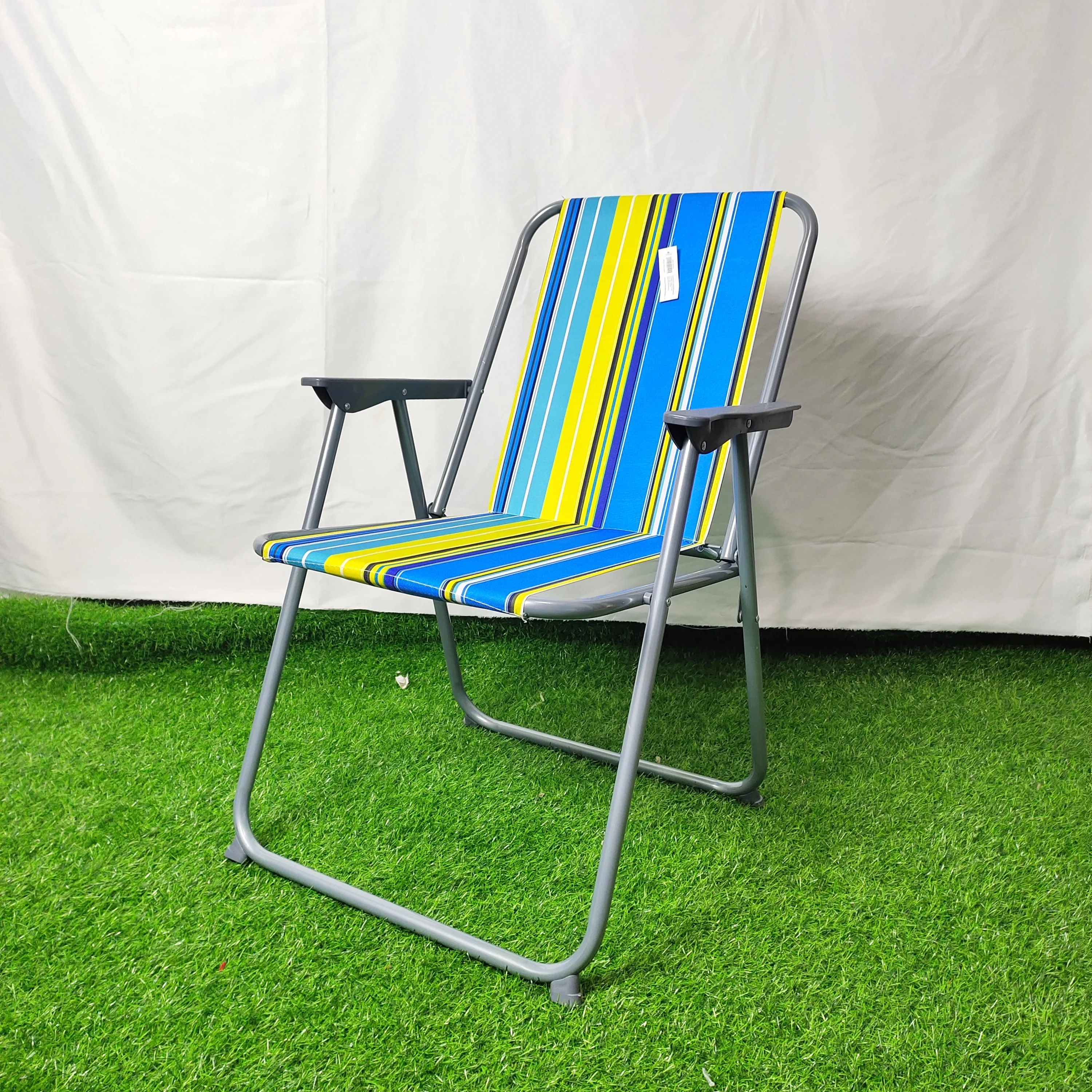 Портативный складной пляжный стул с подставкой для ног пружинный