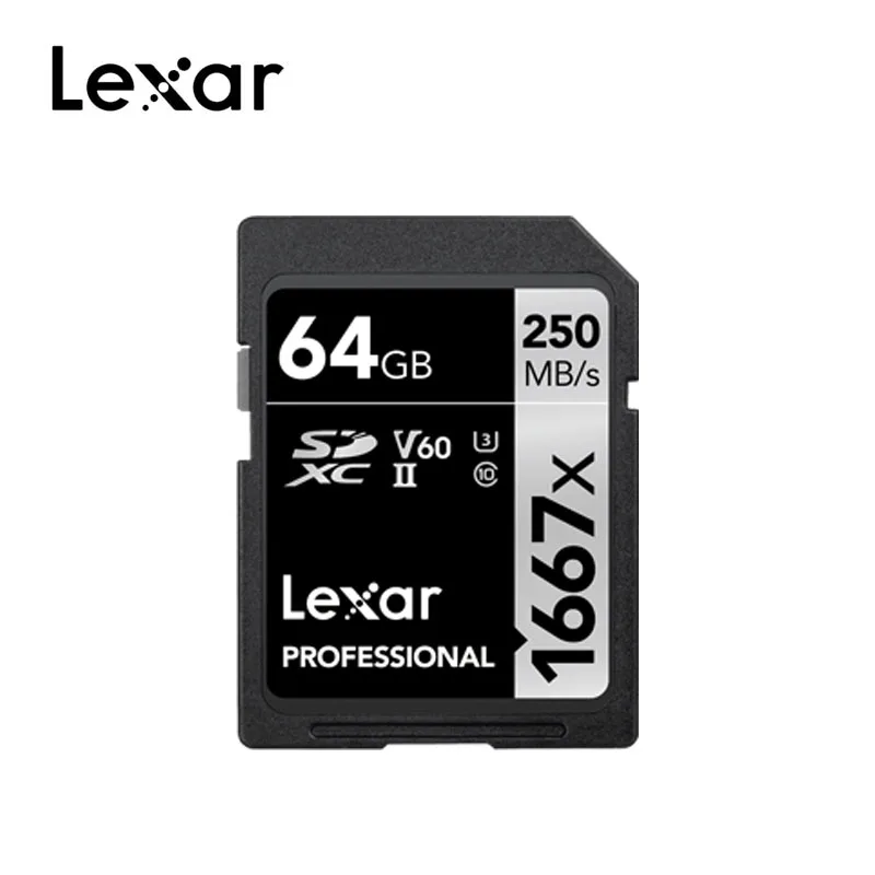 64GB Lexar 128 ГБ, sd-карта 1000x, UHS-II, U3, SDHC, SDXC, 32 ГБ, карта памяти, 16 ГБ, 64 ГБ, карта SD, 150 МБ/с./с, класс 10, картао-де-Мемория - Емкость: 64GB