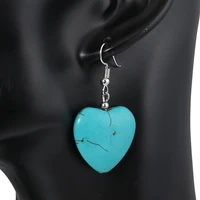 small beads hearts drop earrings for women girl bohemian vintage jewelry hanging trinket femme bijoux berloques