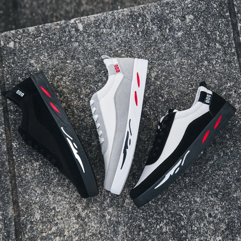 Кроссовки мужские из ПУ кожи легсветильник дышащие Повседневная теннисная обувь