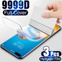 3pcs screen protector for huawei p20 lite p30 pro p40 p10 pus p smart 2019 z full cover hydrogel film for mate 10 20 20x 30 40