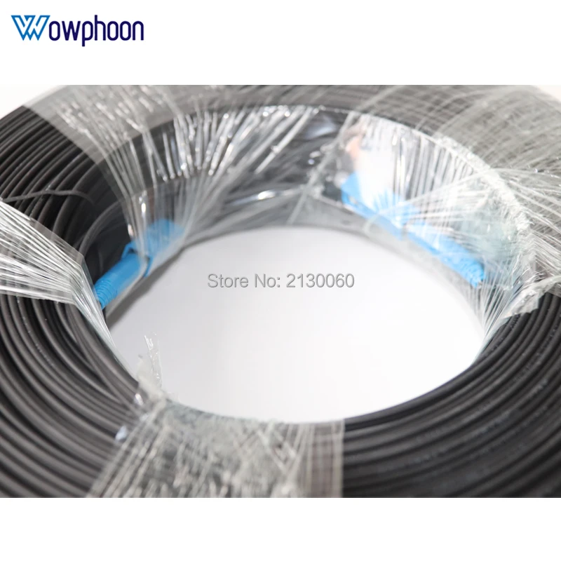 Free Shipping 50M 100M SC UPC to SC UPC  Single Mode Simplex G657A Outdoor Optical Fiber FTTH Drop Cable Patch Cord