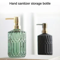 bathroom refillable shampoo bottle press liquid soap dispenser glass empty hand sanitizer bottle vintage lotion storage bottles
