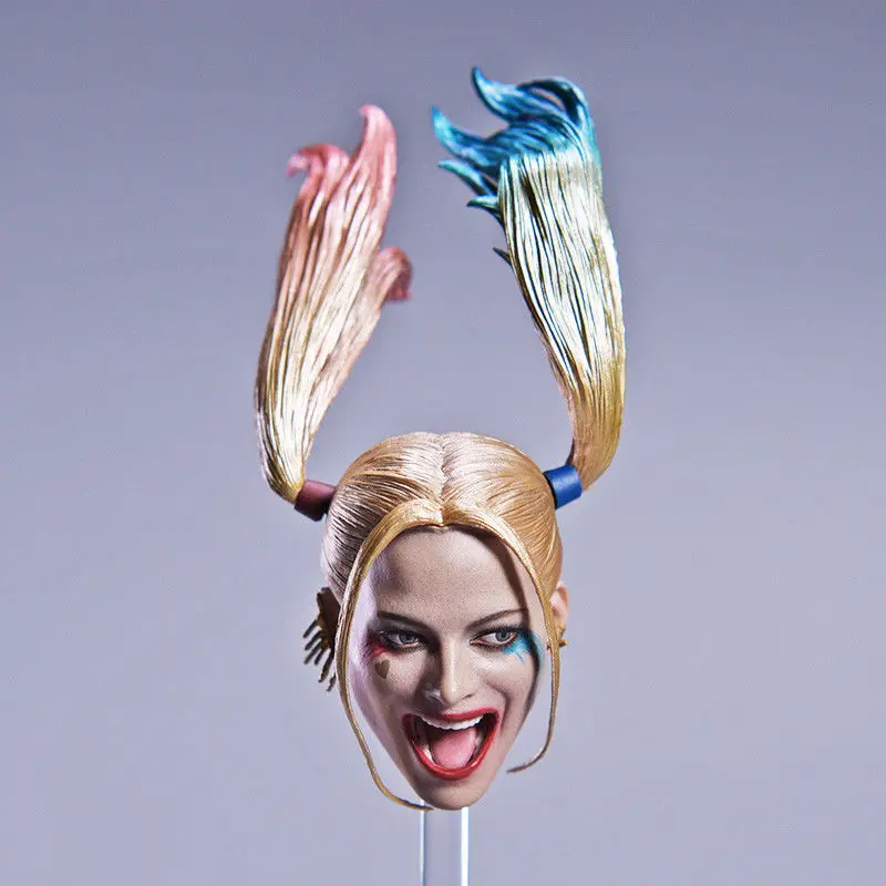 

New Arrival Female Joker Head Carving 1/6 Scale with Changeable Hair Movable Head Sculpt for 12'' Female Action Figure Body