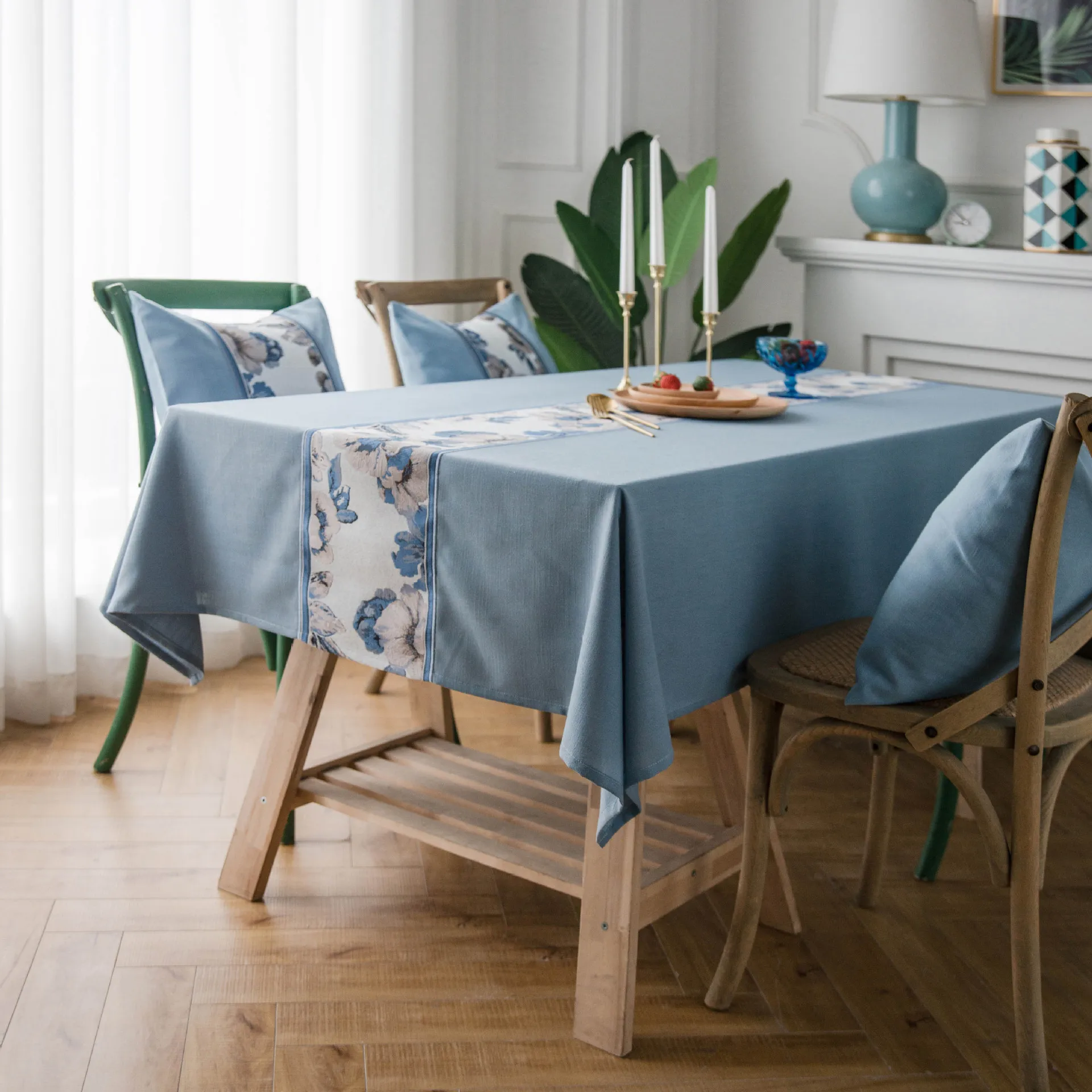 Скатерть в рустикальном стиле прямоугольная моющаяся скатерть для обеденного