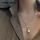 Mewanry 925 стерлингового серебра жемчужное ожерелье для женщин Италина ригант новые летние модные Элегантные Простые Дизайн Вечерние ювелирные изделия OT пряжки аксессуары