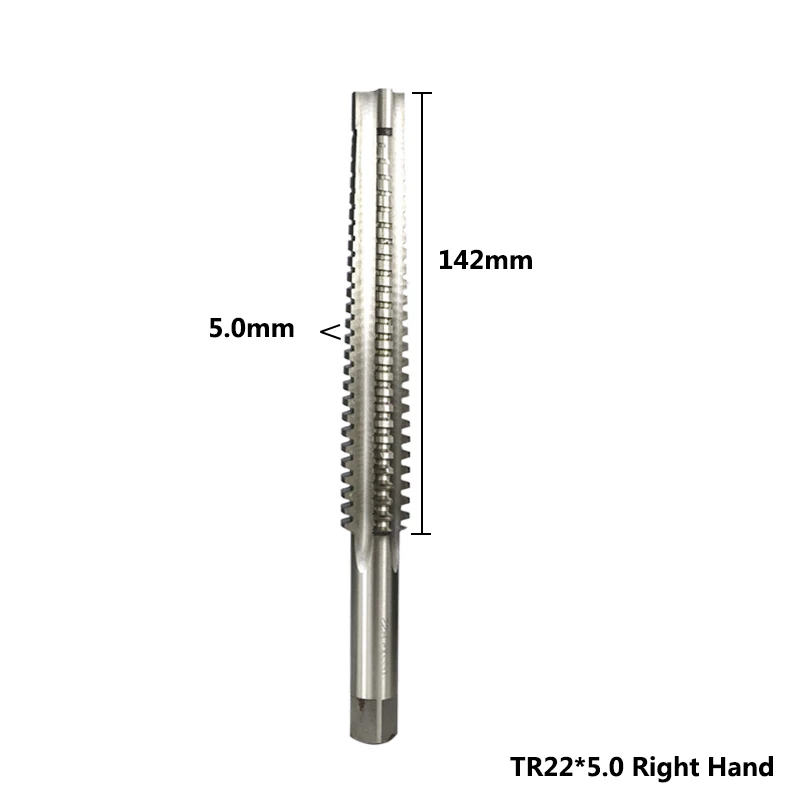 TR22X5mm right hand 1 шт. TR 20/22/24/26 крепежный винт крана трапециевидной метрической резьбы крана вправо/Левая рука Нажмите HSS Метчик - Цвет: TR22X5mm right hand