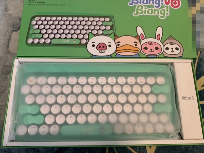 Lofree & FamilyMark Dot Wireless bluetooth keyboard  green cartoon cat claw LED backlight mechanical Office keyboard