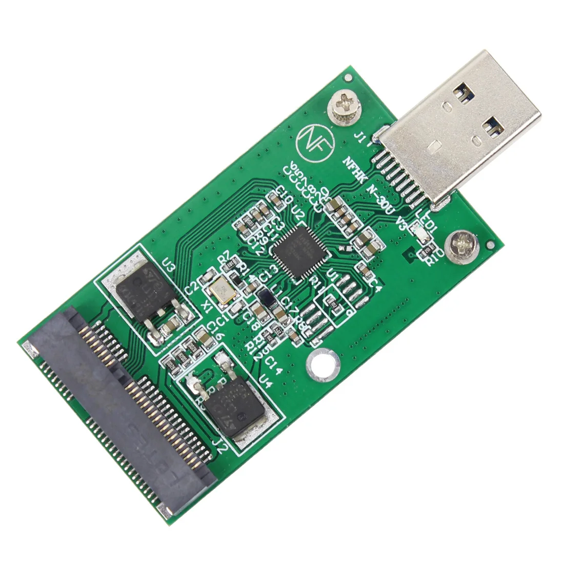 USB 3 0 к Mini PCI-E mSATA Плата расширения внешний SSD преобразователь модуль адаптера