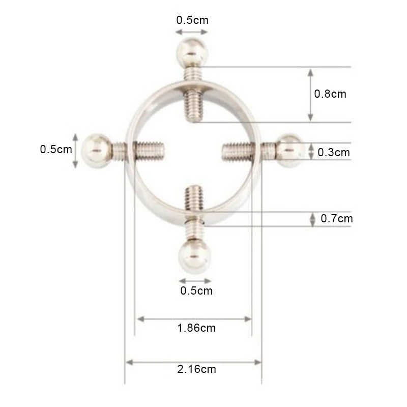 

1Pcs Sexy Stainless Steel Round Non Piercing Nipple Ring Shield Body Piercing Jewelry Nipple Clamps Adult Game For Women Gifts