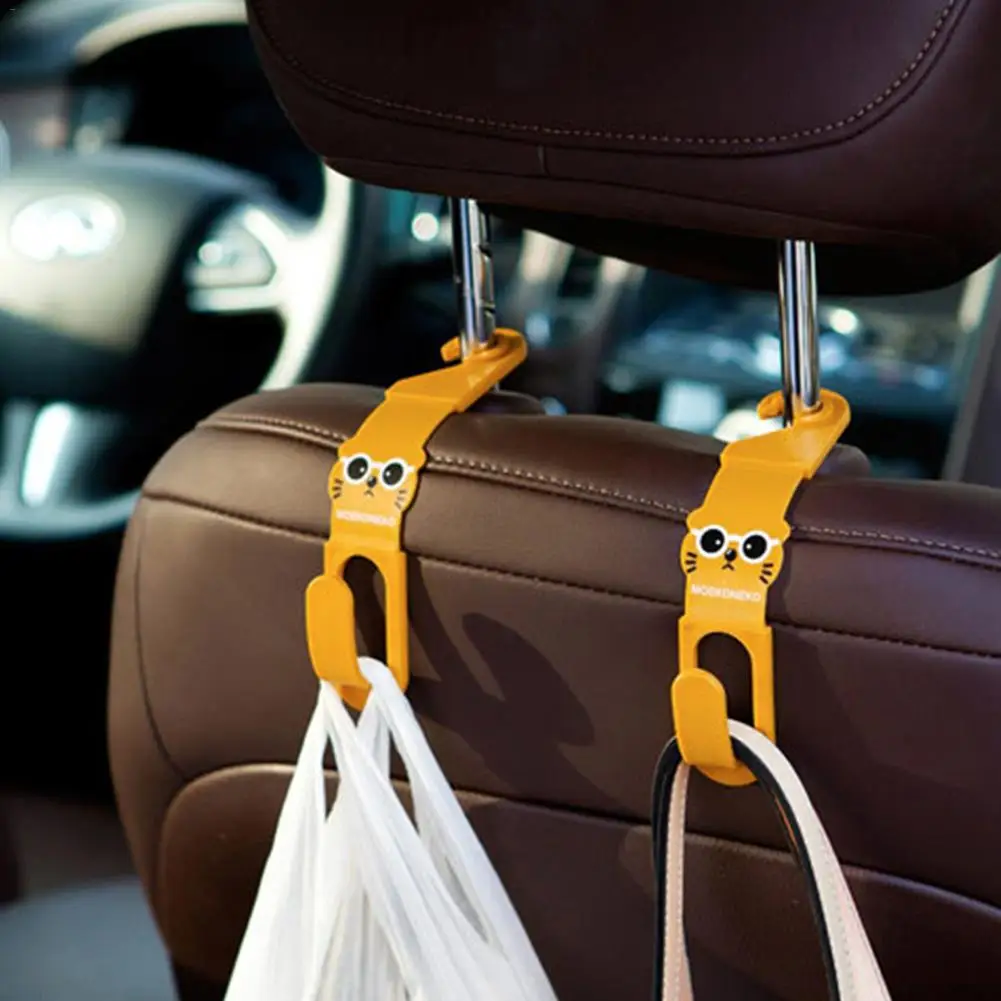 2 шт./лот милый кот вешалка на заднее сиденье автомобиля крюк для хранения