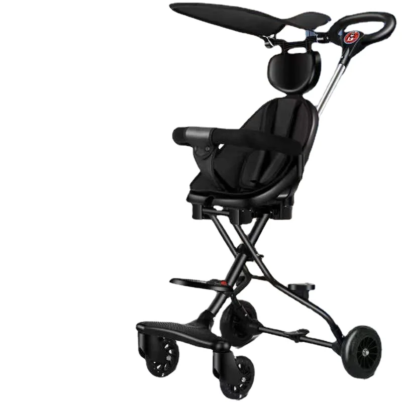 

Two-way Lightweight Foldable Four-wheel Stroller with A Baby To Go Out To Prevent Rollover Baby Stroller