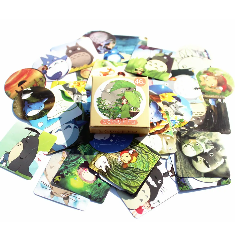 Зеленые Канцтовары Тоторо наклейки в упаковке милые школьные принадлежности