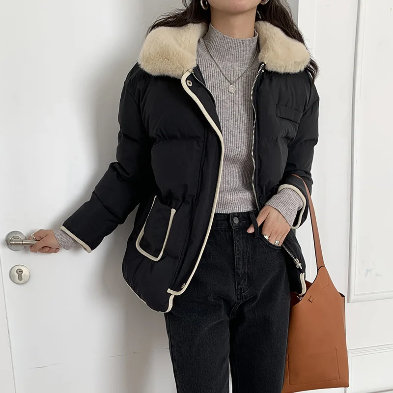 

new 2020 qiu dong han edition collars together cultivate morality short cotton-padded clothes coat female qiu dong