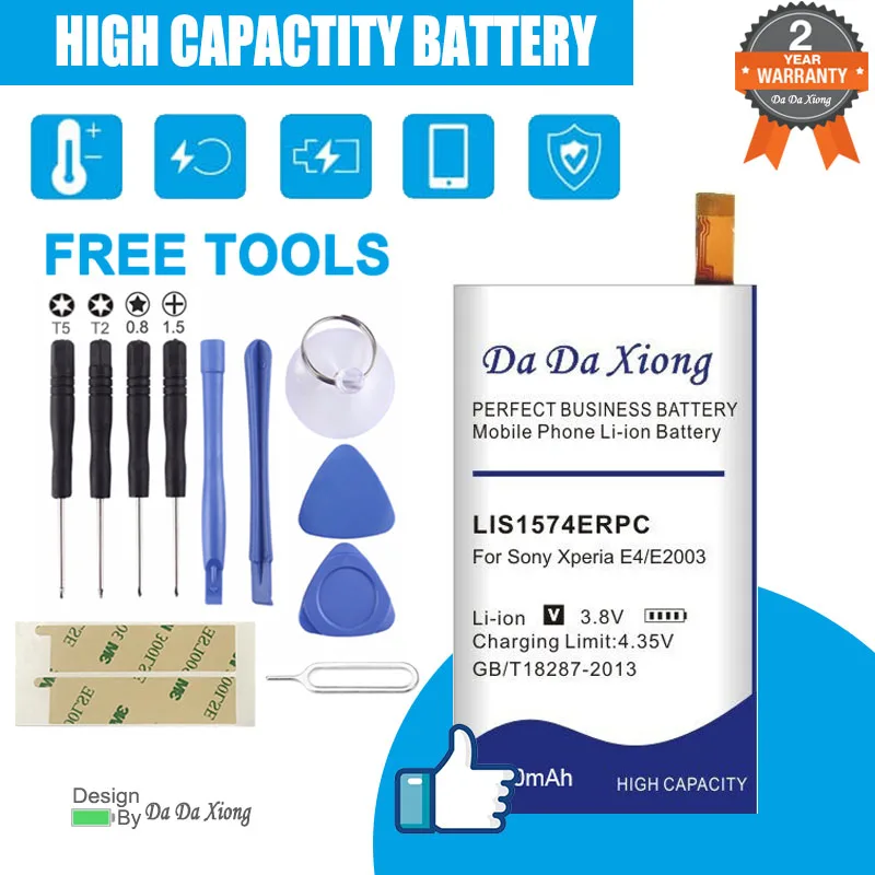 

DaDaXiong 5200mAh LIS1574ERPC Li-ion Phone Battery For Sony Xperia E4 E2003 E2033 E2105