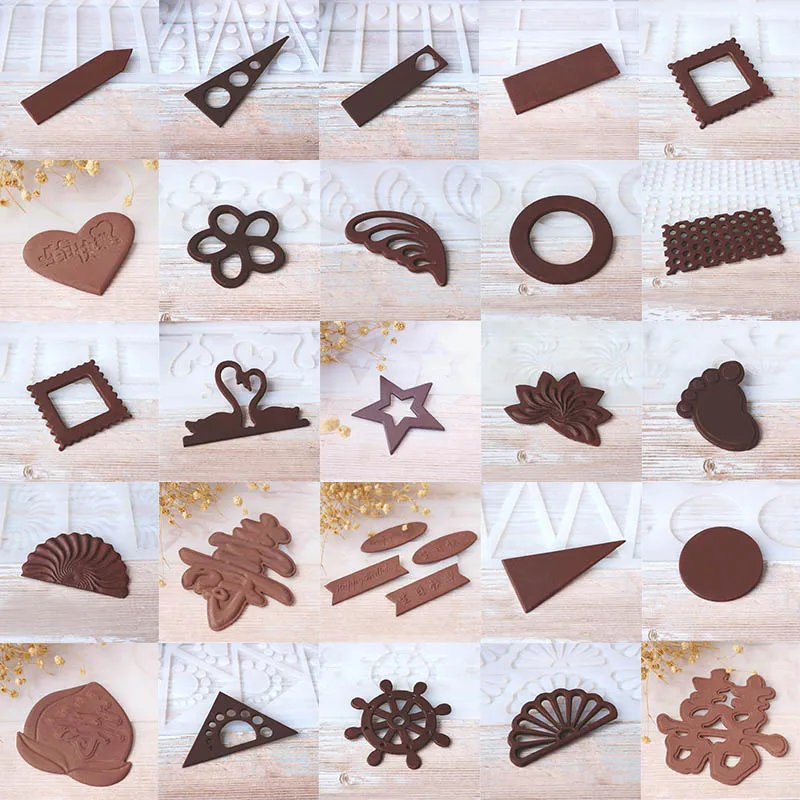 A variety of shapes rectangle round Happy birthday Non-stick Silicone Chocolate Mold Ice Molds Cake Mould Bakeware Baking Tools