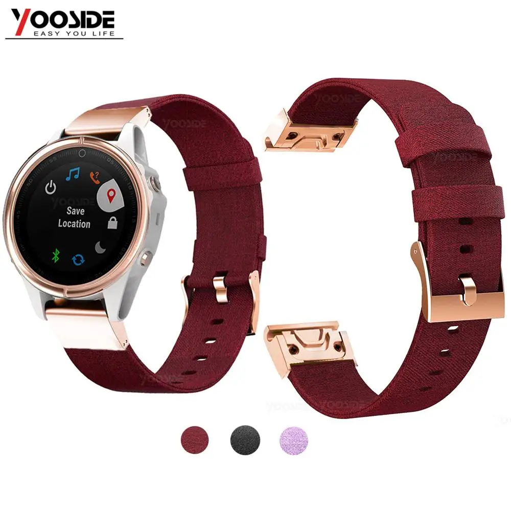 Браслет YOOSIDE ДЛЯ Fenix 6 S, 20 мм, быстрый крой, тканый нейлоновый холщовый ремешок для часов Garmin Fenix 5S/5S Plus/Fenix 6S Pro