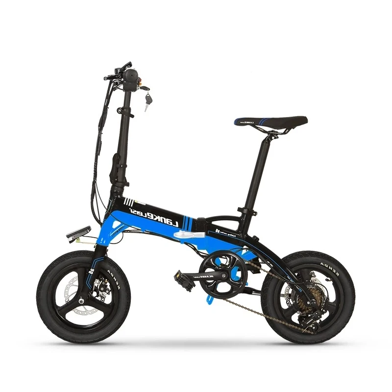 

14 Inch Folding Electric Bicycle Lithium Battery Electric Bike with LED Light For Men Women& Kids 240W Motor