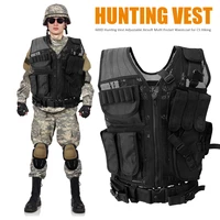 600d hunting vest adjustable airsoft multi pocket waistcoat fishing photography vest summer mesh jackets for cs hiking