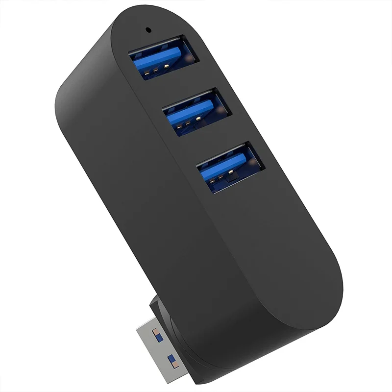 

3 Port Aluminum Mini USB 3.0 Hub 90°/180° Degree Rotatable For Mac Pro iMac Air PC Computer Accessories Cable Connector