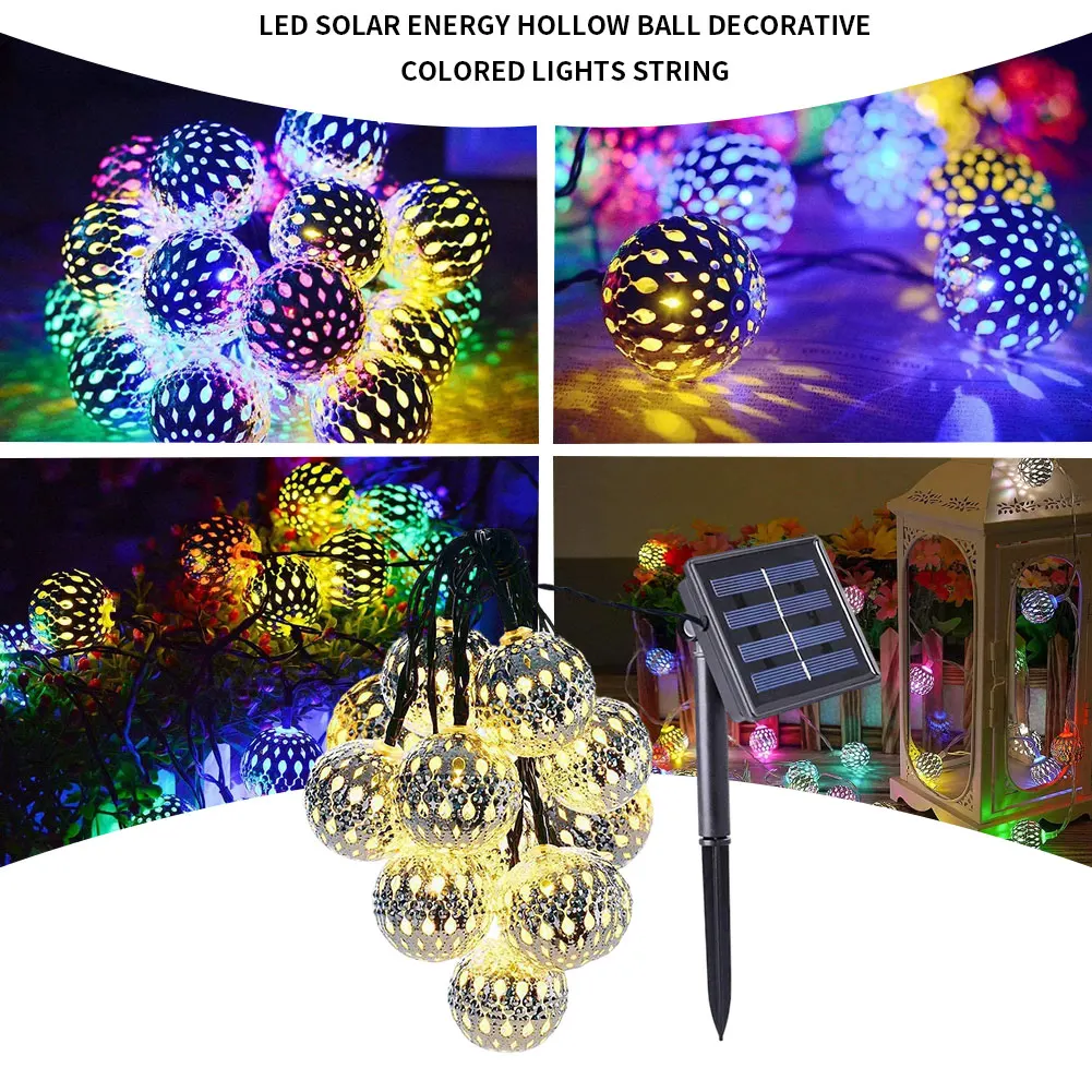 

8 Mode 50 LED Waterproof LED Solar Ball Lamp Power LED String Fairy Lights Solar Garlands Garden Christmas Decor For Outdoor 7M