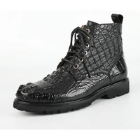 spring and autumn mens boots crocodile skin short boots casual business genuine leather formal wear luxury martin boots
