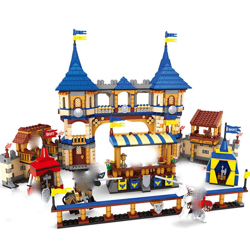 

AUSINI 27908 Knights Castle Series Building Blocks Set Kids 3D Blocks Educational Model Hobbies For Children