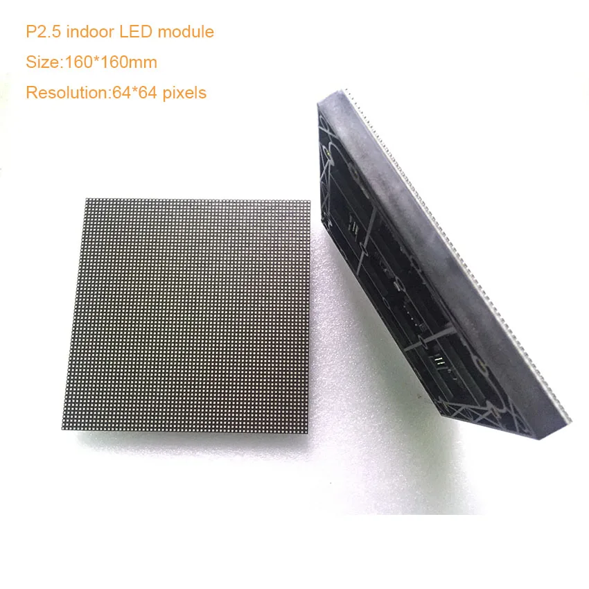 Полноцветный светодиодный модуль 64*64 пикселей для помещений 160x160 мм P2.5