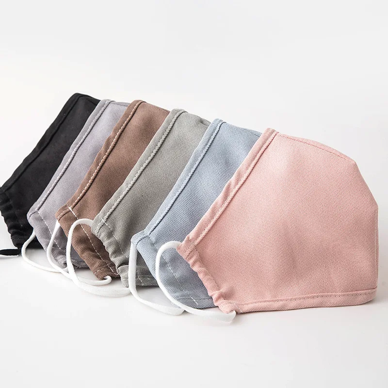 Многоразовая Пылезащитная хлопковая маска для лица с фильтрами цветочным