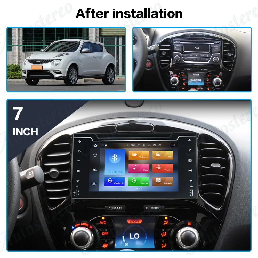 

FOR Nissan Juke 2010-2014 Car Player GPS Navigation 128GB Android10 Auto Radio Stereo Head Unit Audio Recorder